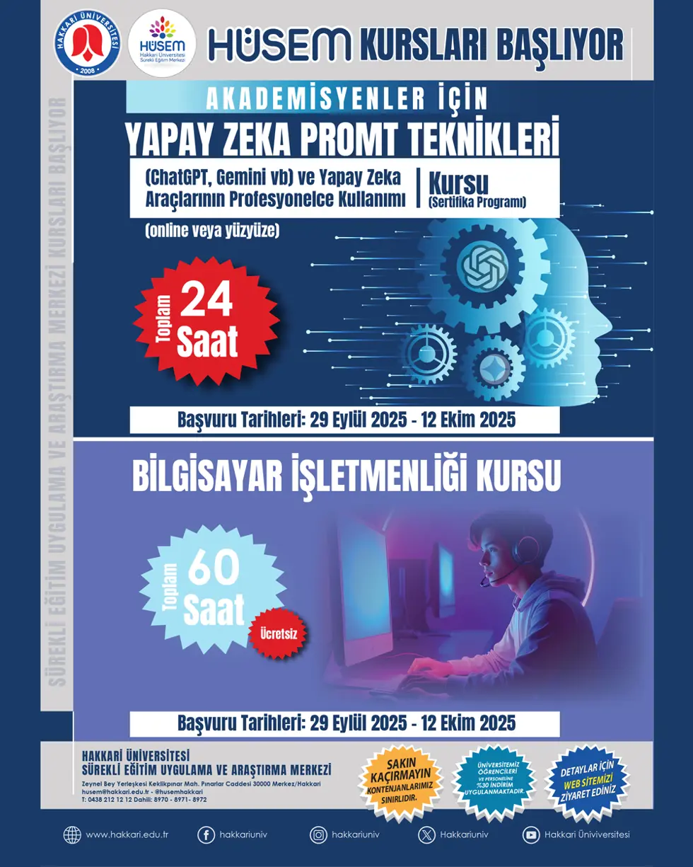HÜSEM Kursları1 etkinlik afişi