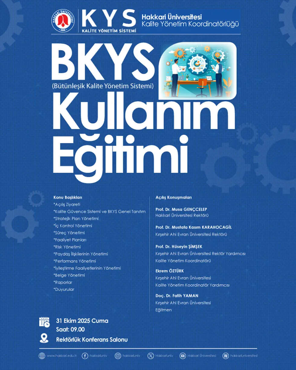 BKYS Kullanım Eğitimi etkinlik afişi