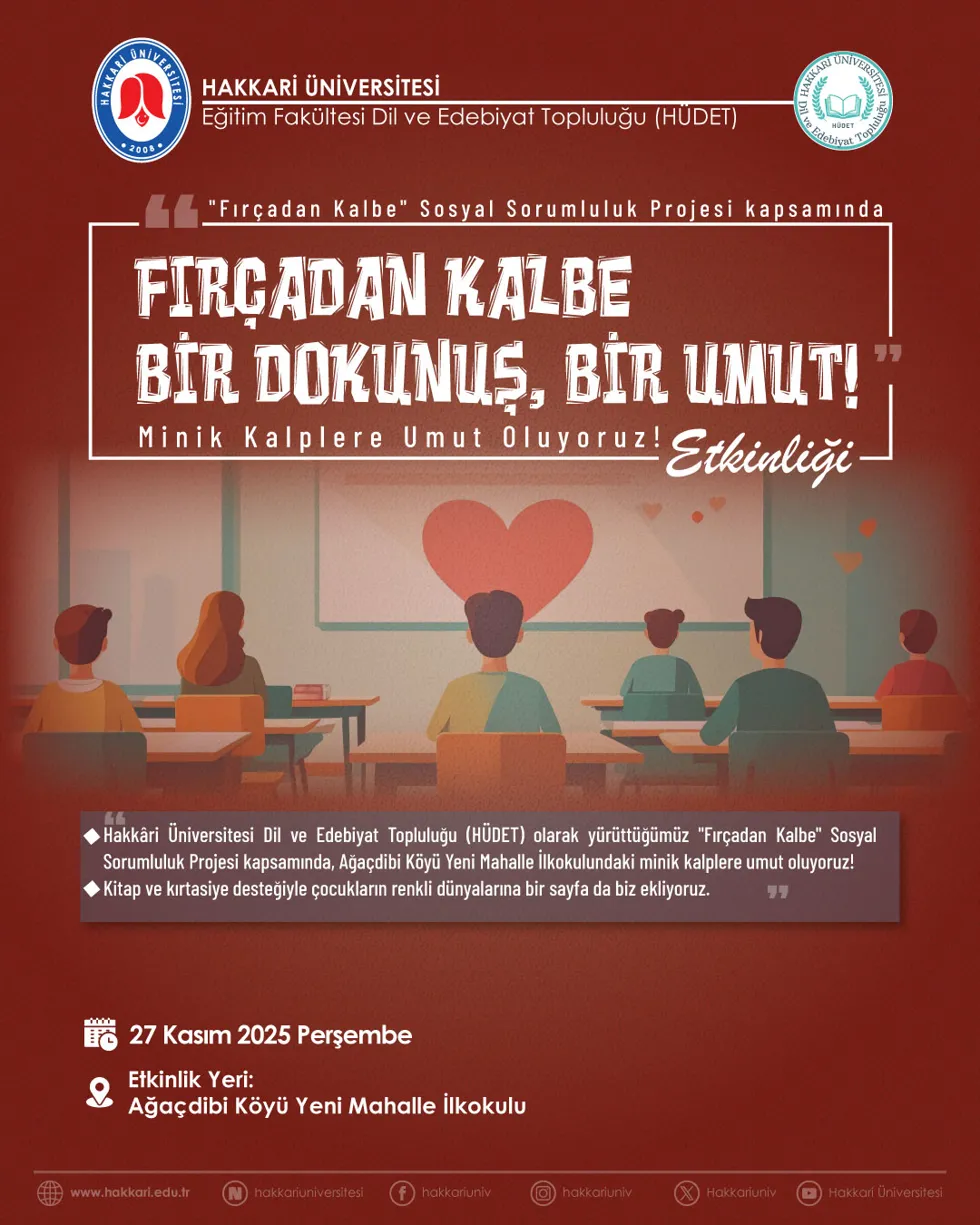 Fırçadan Kalbe Bir Dokunuş Bir Umut Etkinliği etkinlik afişi