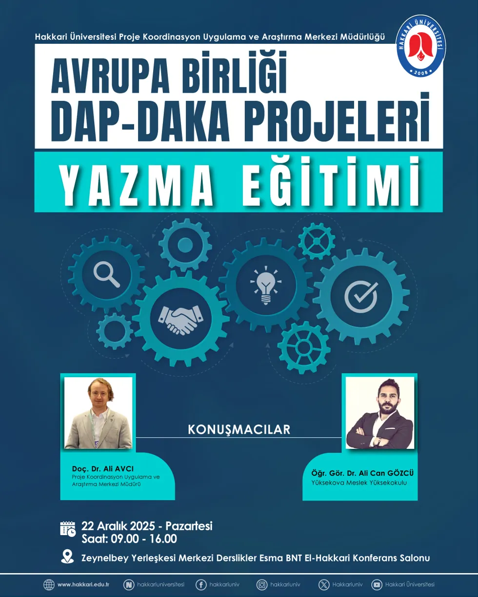 Avrupa Birliği DAP-DAKA Projeleri Yazma Eğitimi etkinlik afişi