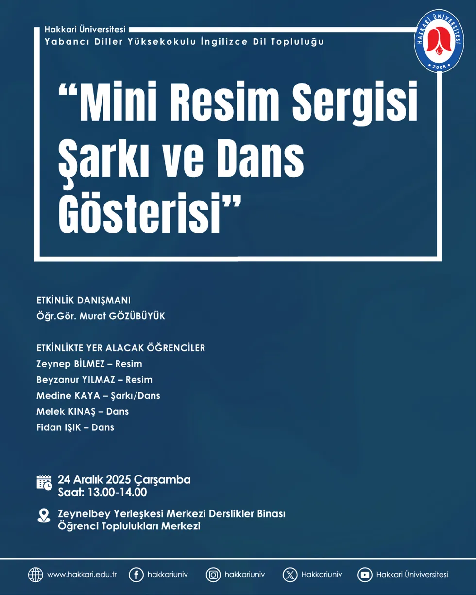 Mini Resim Sergisi Şarkı ve Dans Gösterisi etkinlik afişi