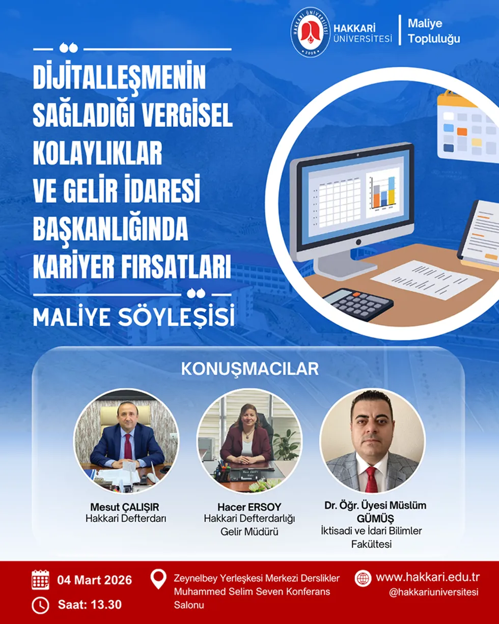 Dijitalleşmenin Sağladığı Vergisel Kolaylıklar ve Gelir İdaresi Başkanlığında Kariyer Fırsatları etkinlik afişi
