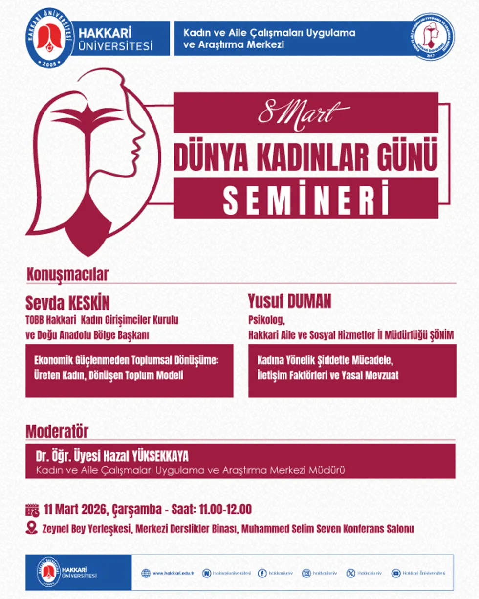 8 Mart Dünya Kadınlar Günü Semineri etkinlik afişi