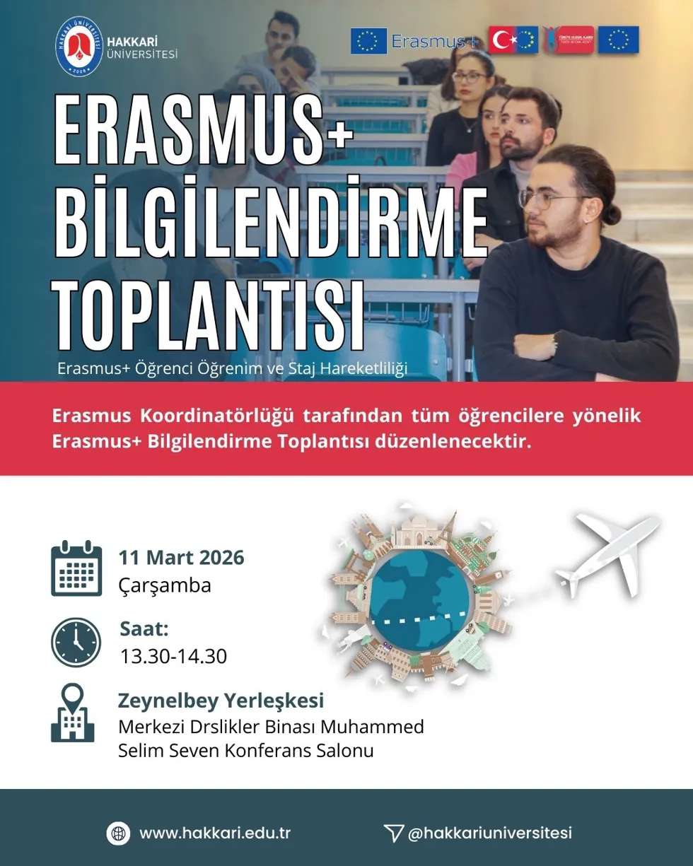 Erasmus+ Bilgilendirme Toplantısı etkinlik afişi