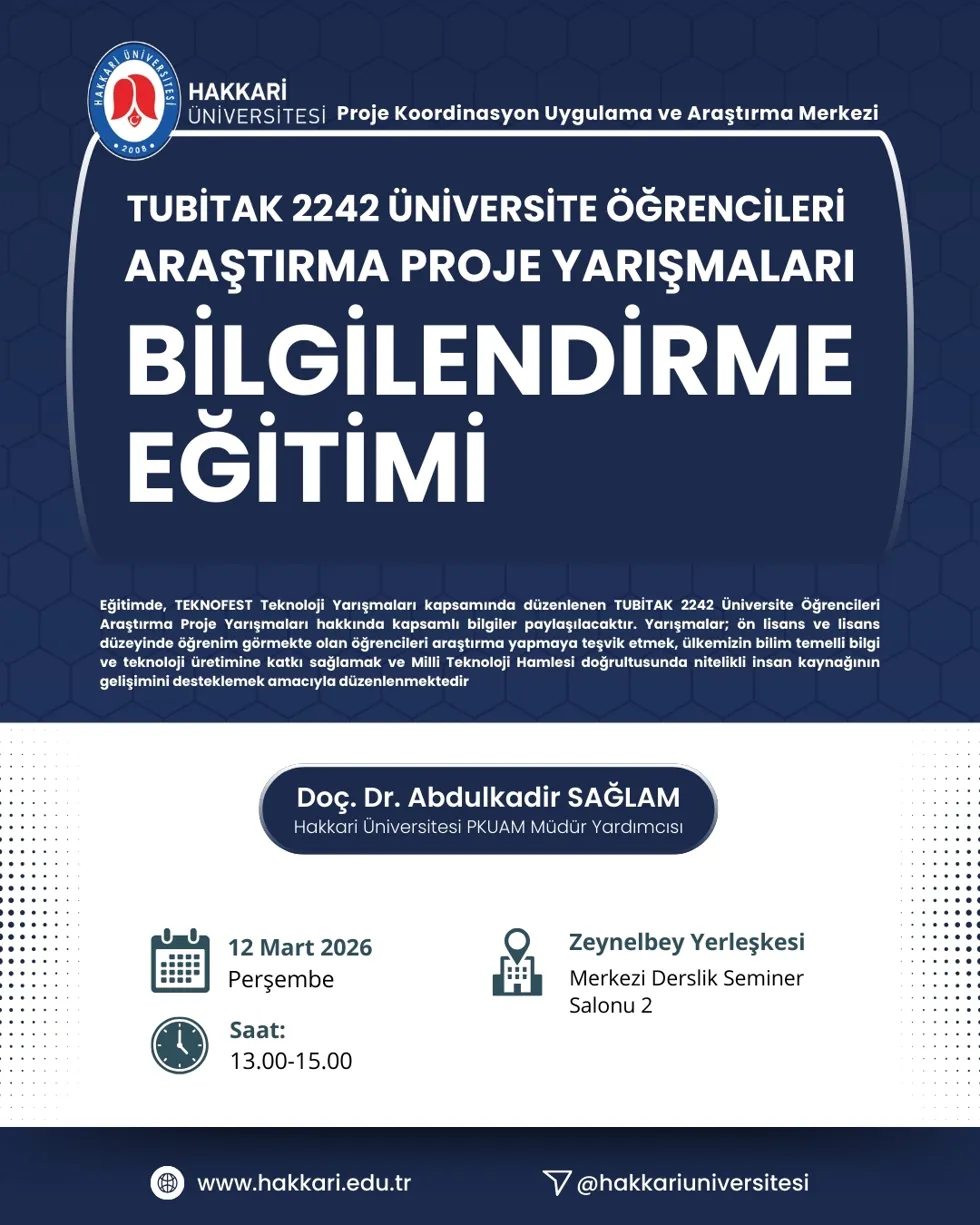 Bilgilendirme Eğitimi etkinlik afişi