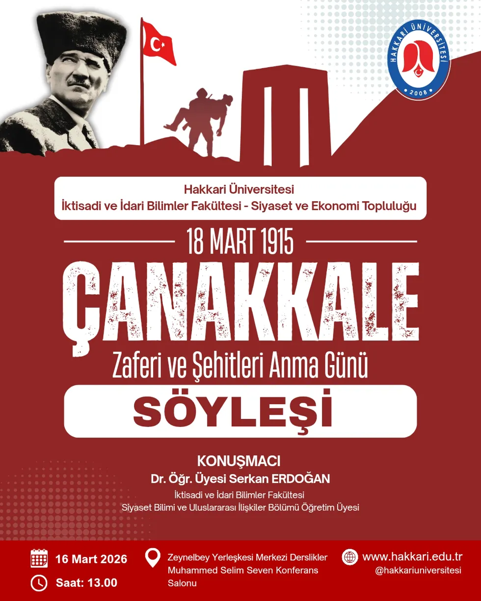 18 Mart Çanakkale Zaferi ve Şehitleri Anma Günü etkinlik afişi