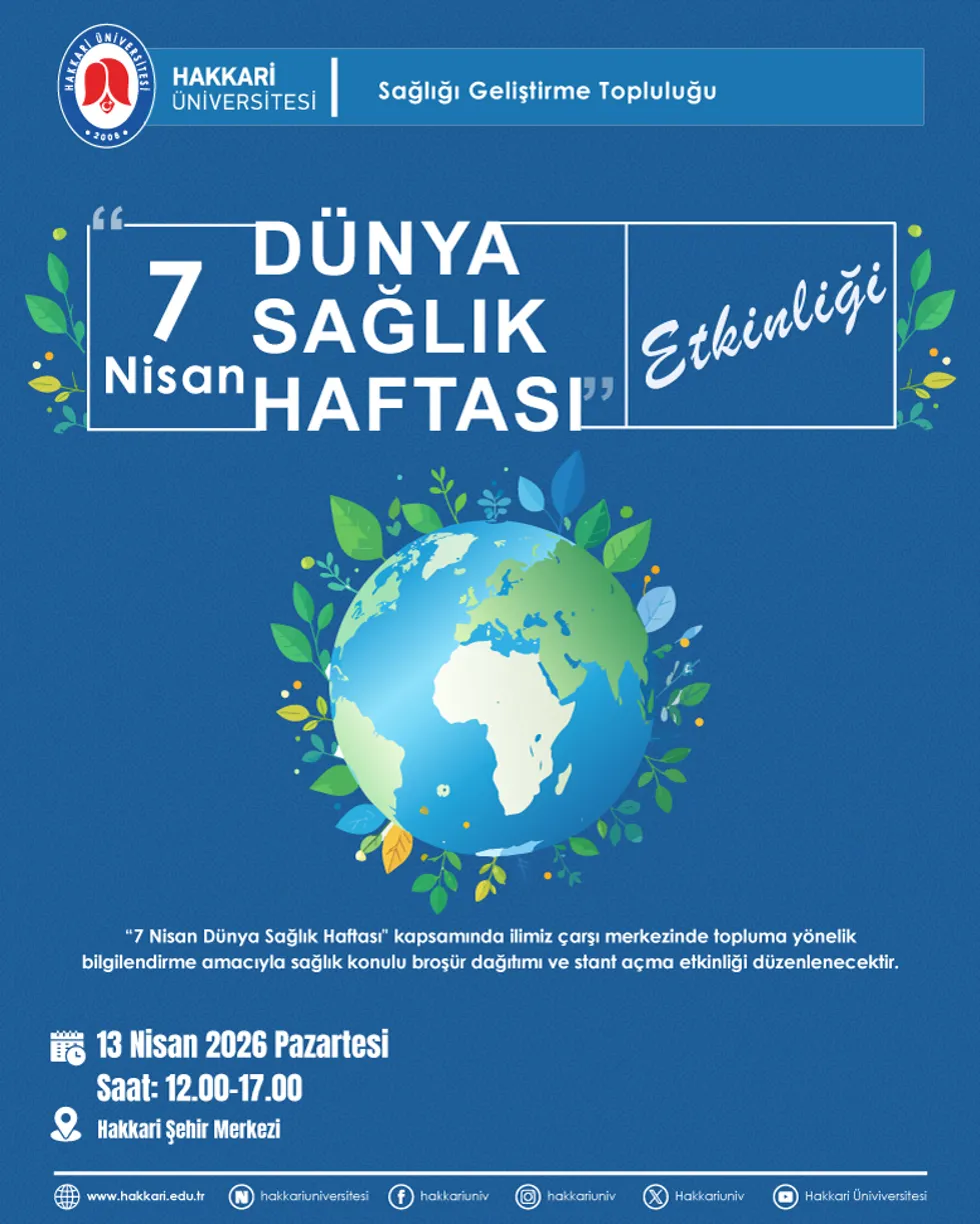 7 Nisan Dünya Sağlık Haftası Etkinliği etkinlik afişi