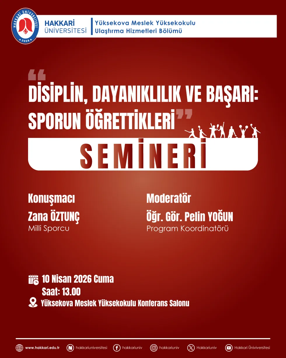 Disiplin, Dayanıklılık ve Başarı: Sporun Öğrettikleri Semineri etkinlik afişi
