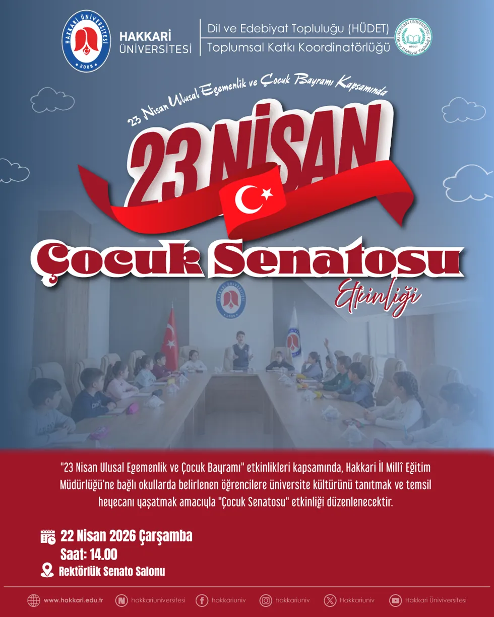 Çocuk Senatosu Etkinliği etkinlik afişi