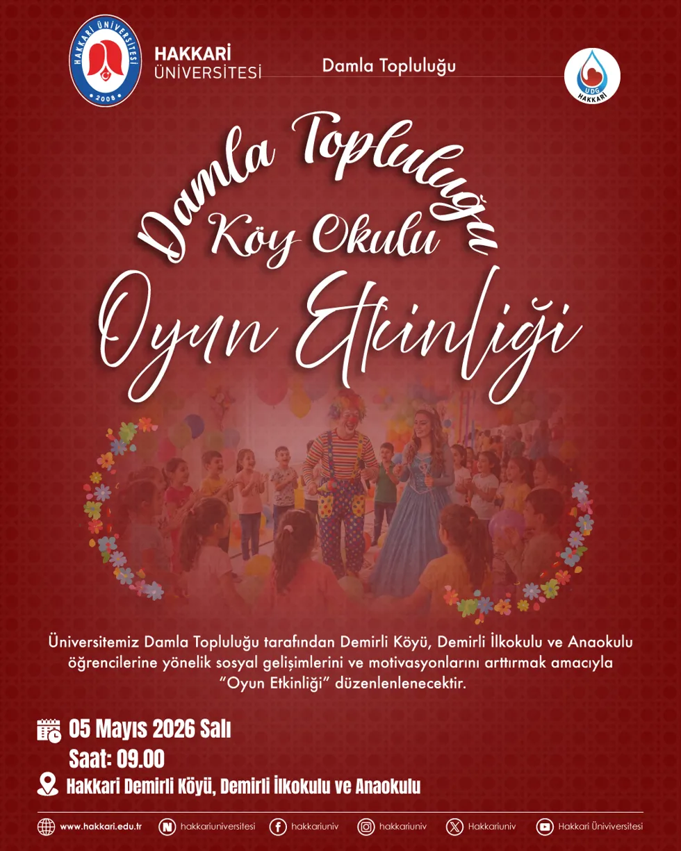 Damla Topluluğu Oyun Etkinliği etkinlik afişi