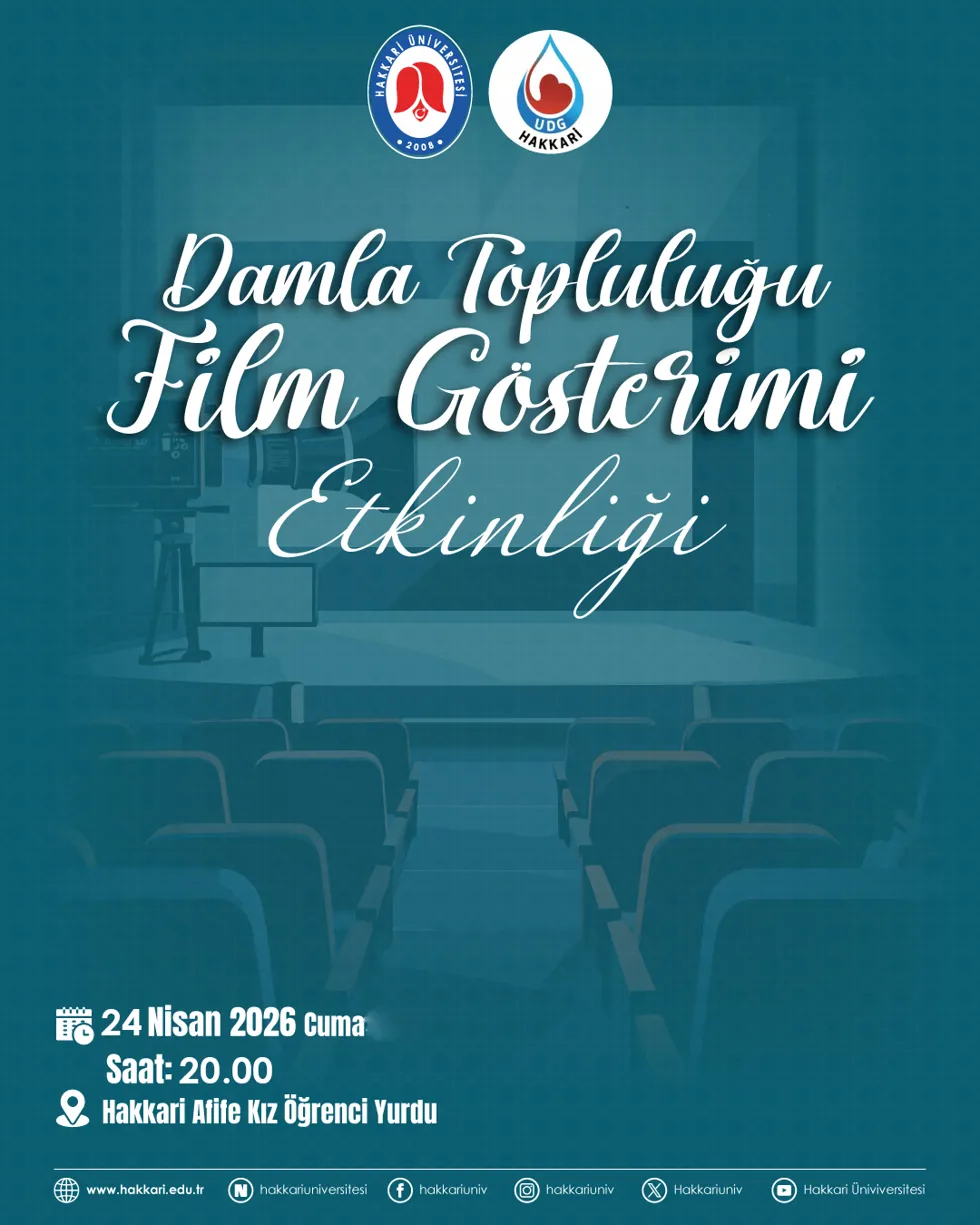 Filim Gösterimi etkinlik afişi