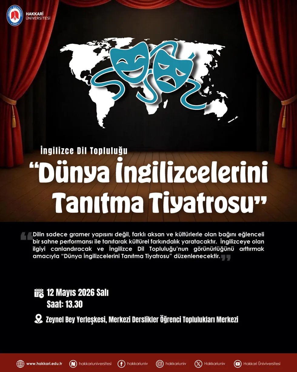 Dünya ingilizcelerini Tanıtma Tiyatrosu etkinlik afişi