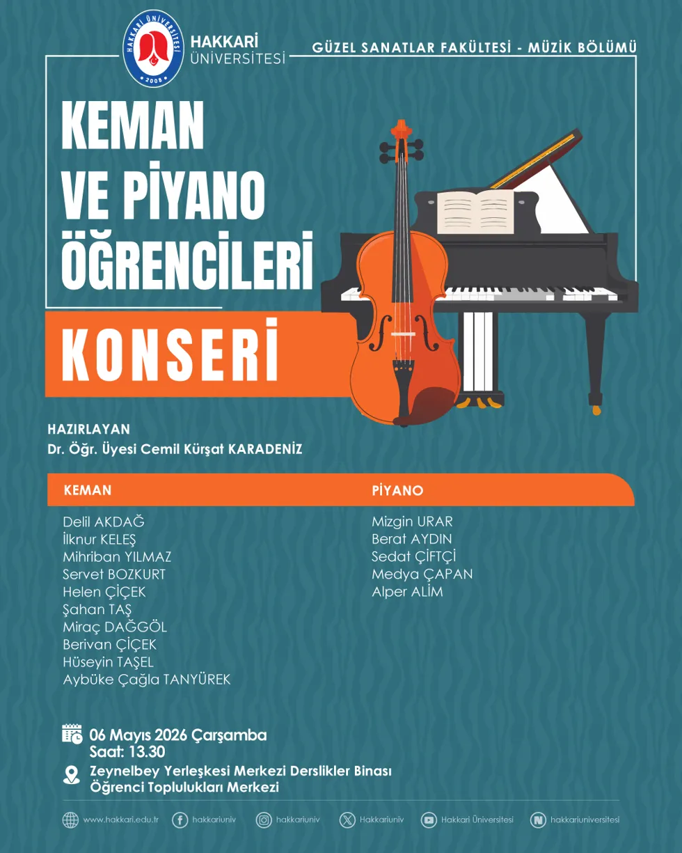 Güzel Sanatlar Keman ve Piyano Öğrencileri Konseri etkinlik afişi