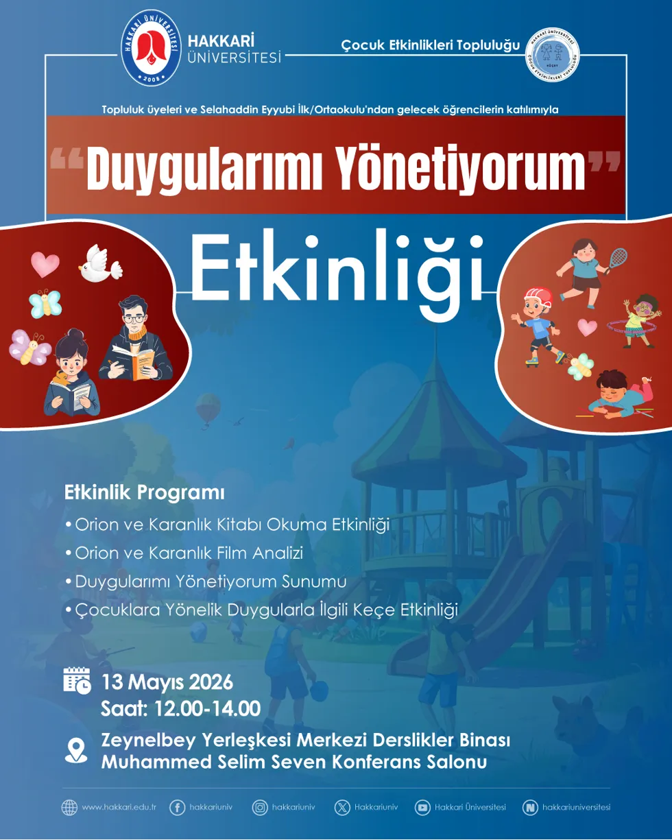 Duygularımı Yönetiyorum Etkinliği etkinlik afişi