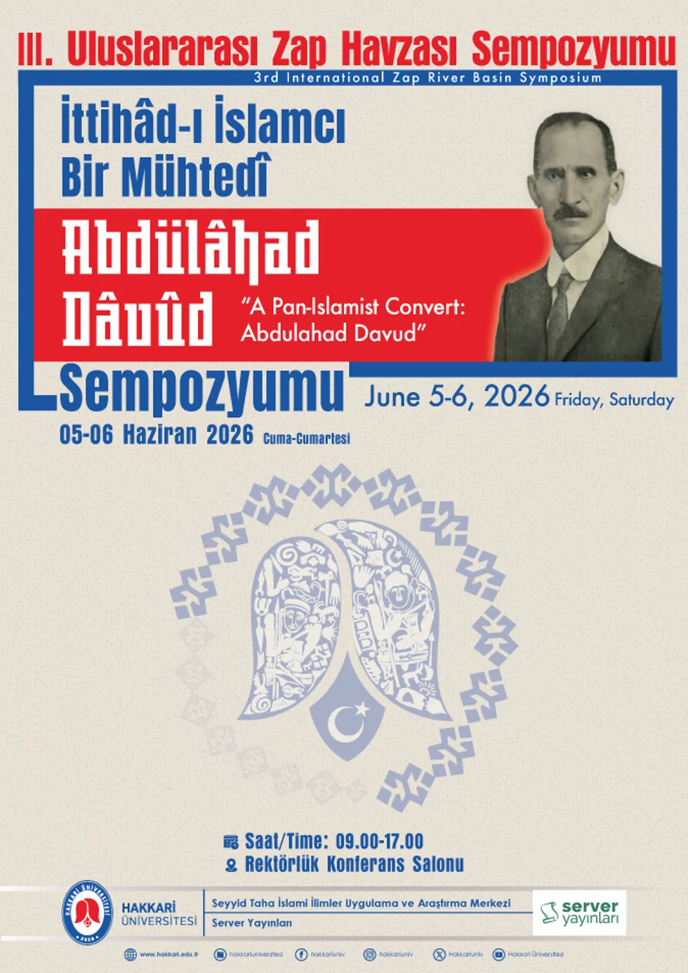 İttihâd-ı İslamcı Bir Mühtedî, Abdülâhad Dâvûd Sempozyumu etkinlik afişi