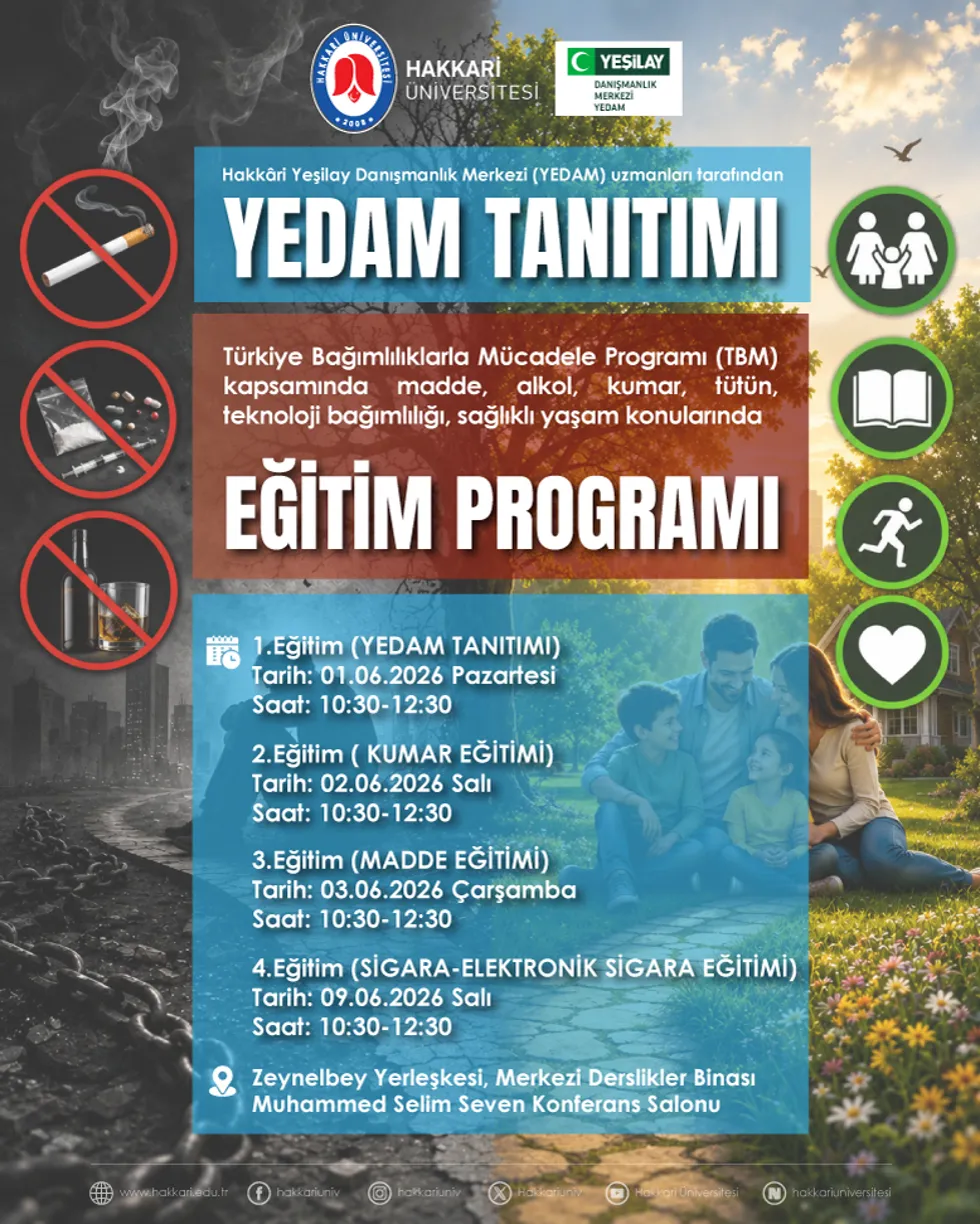 YADEM Tanıtımı ve Eğitim Programı etkinlik afişi