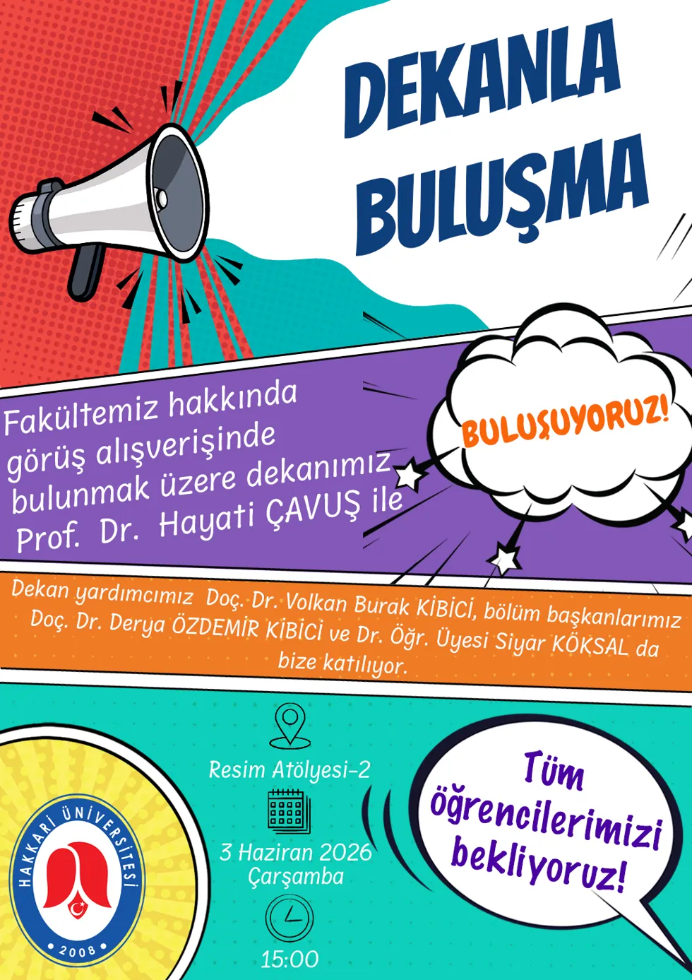 Güzel Sanatlar Fakültesi Dekanla Buluşuyor! etkinlik afişi