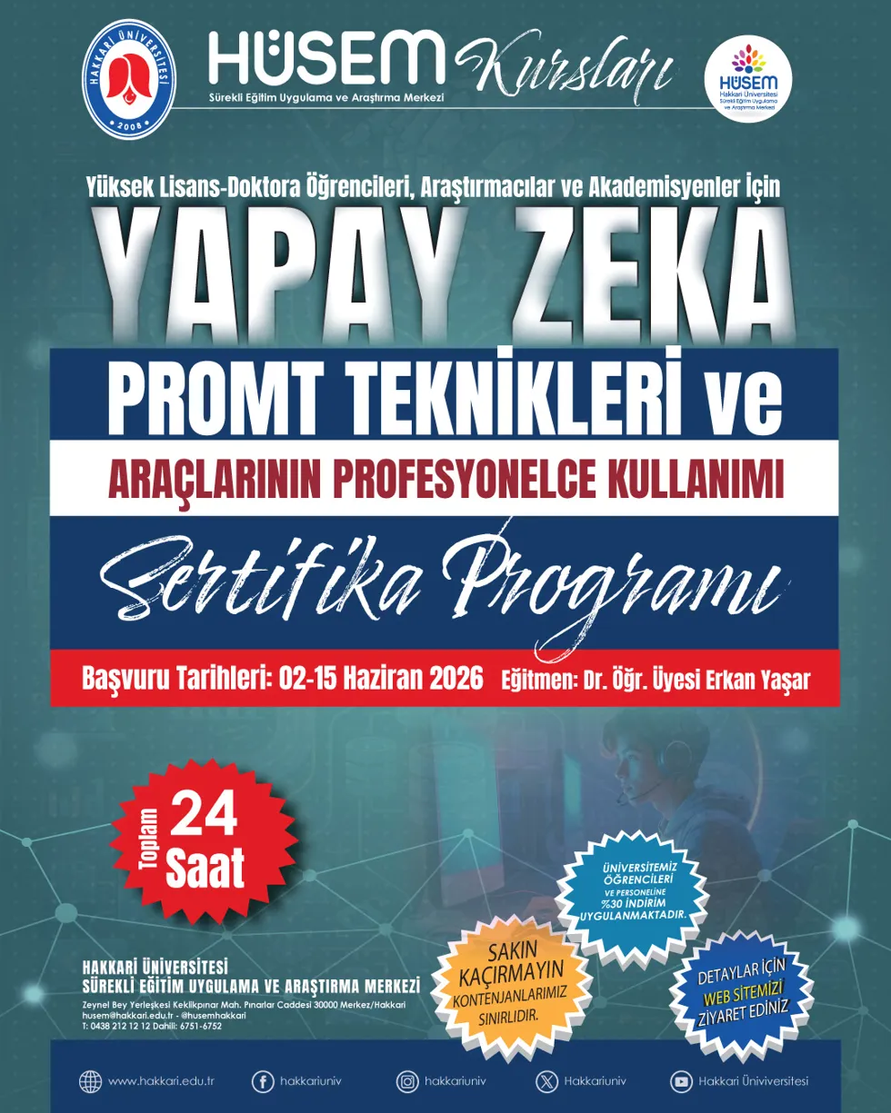 Yapay Zeka Sertifika Programı etkinlik afişi