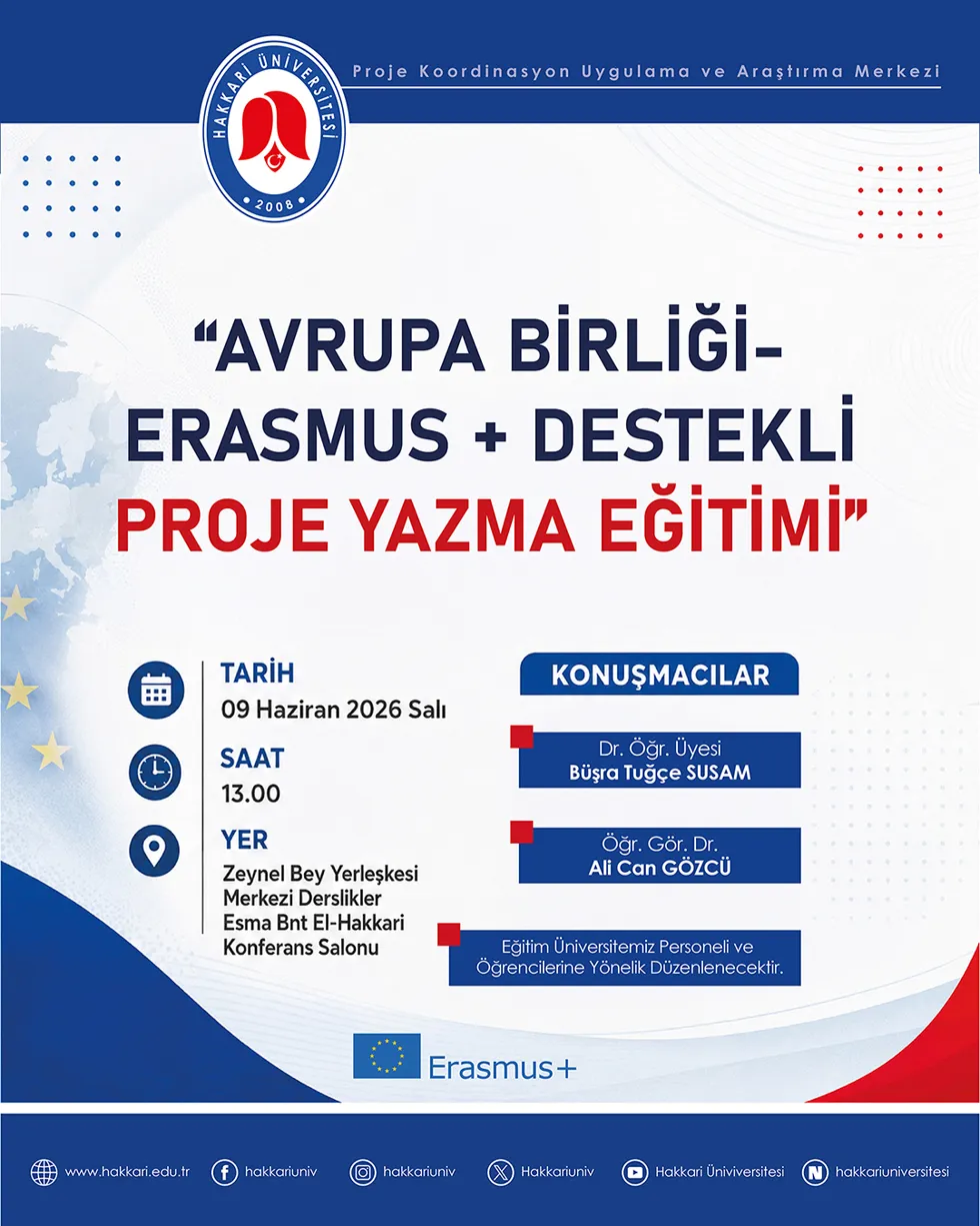 Avrupa Birliği - Erasmus + Destekli Proje Yazma Eğitimi etkinlik afişi