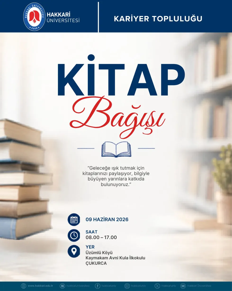 Kitap Bağışı etkinlik afişi