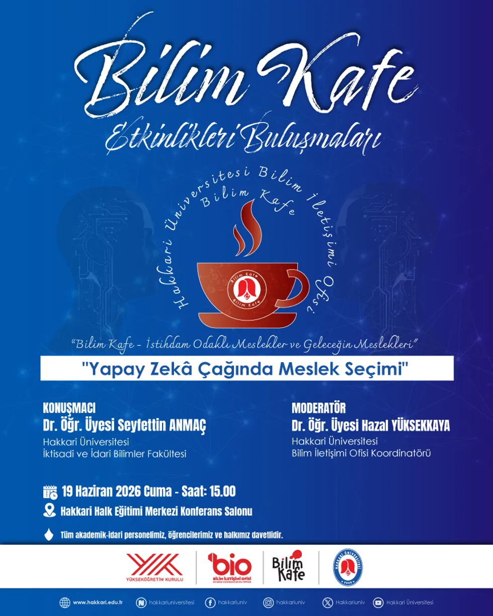Bilim Kafe Etkinlikleri etkinlik afişi