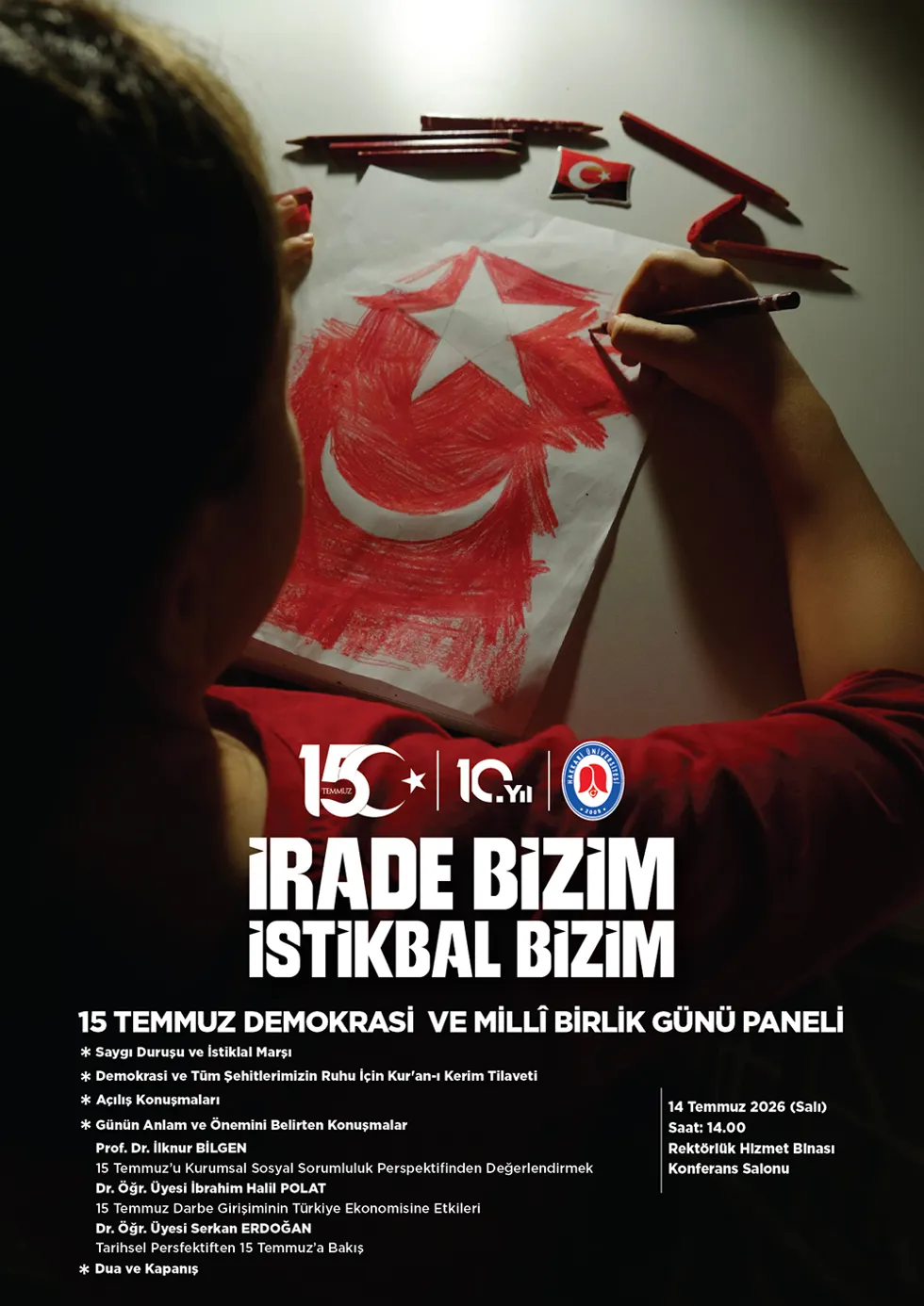 15 Temmuz Demokrasi ve Millî Birlik Günü Paneli etkinlik afişi