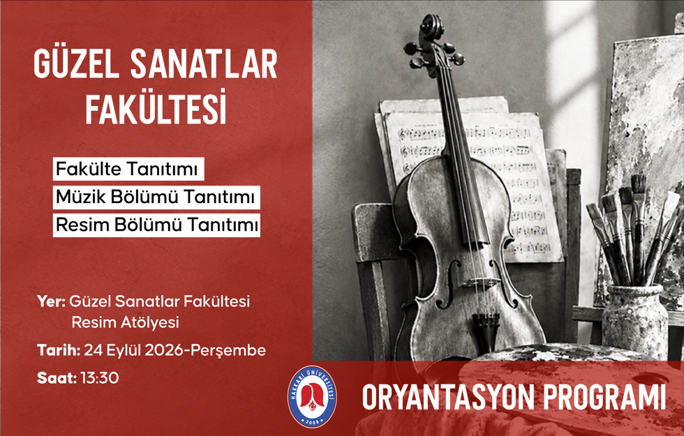 Güzel Sanatlar Fakültesi-Oryantasyon Programı etkinlik afişi