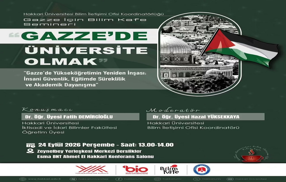 GAZZE’DE ÜNİVERSİTE OLMAK etkinlik afişi