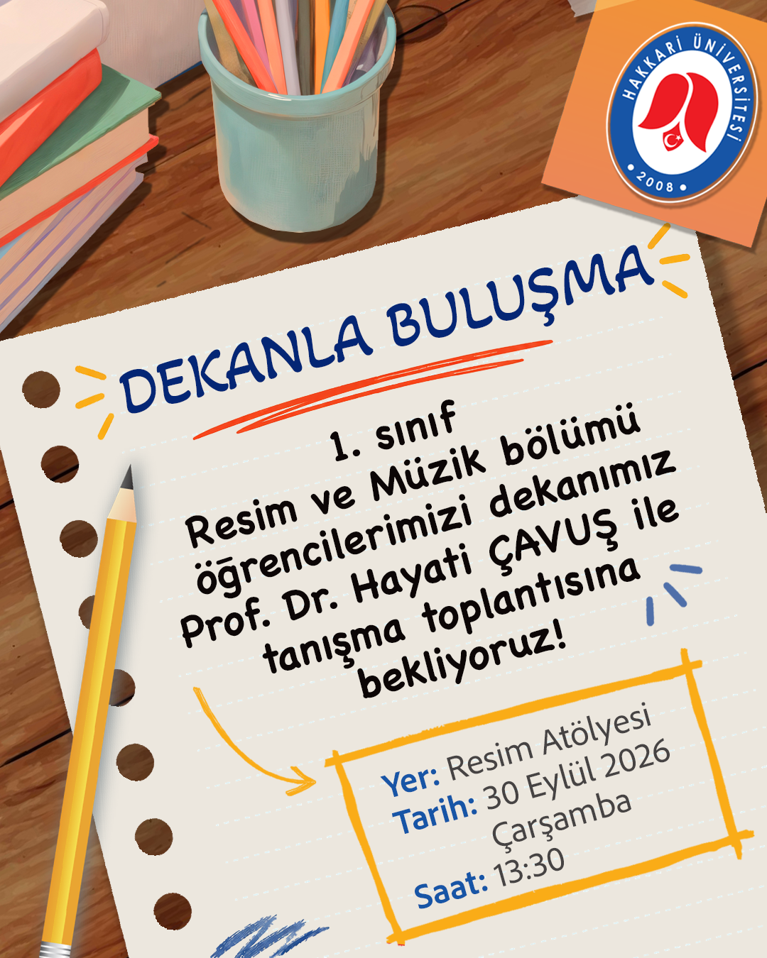 Dekanla Buluşma etkinlik afişi
