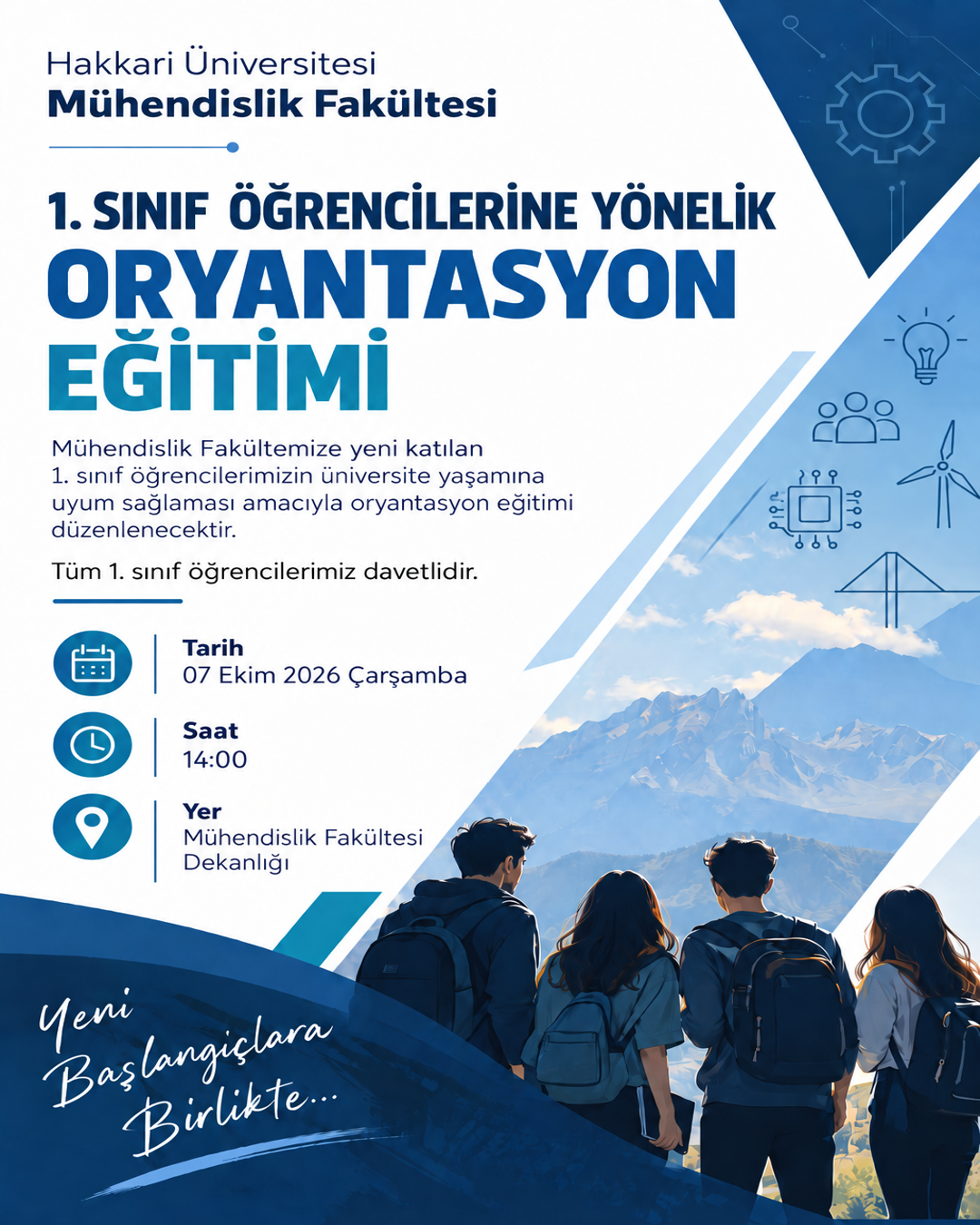 Oryantasyon Eğitimi etkinlik afişi