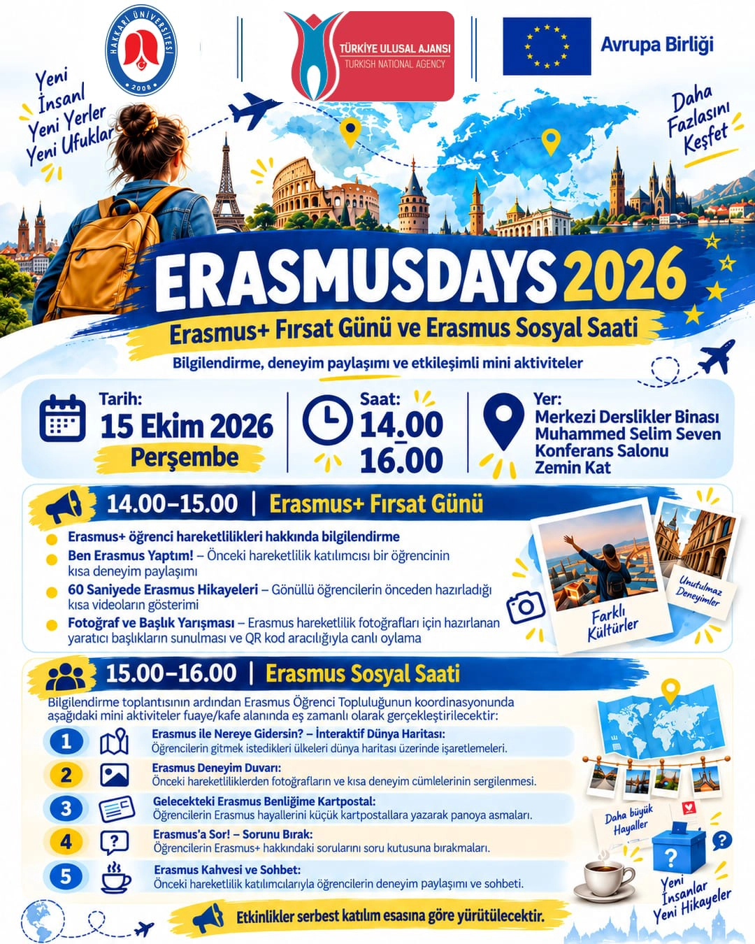 Erasmus+ Öğrenci Öğrenim Hareketliliği Bilgilendirme Etkinliği etkinlik afişi