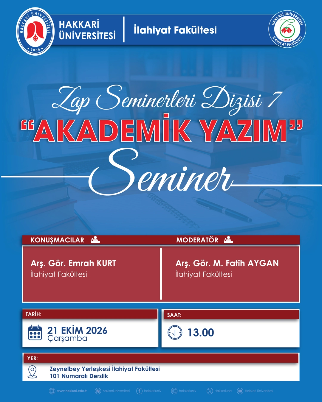"Akademik Yazım" Semineri etkinlik afişi