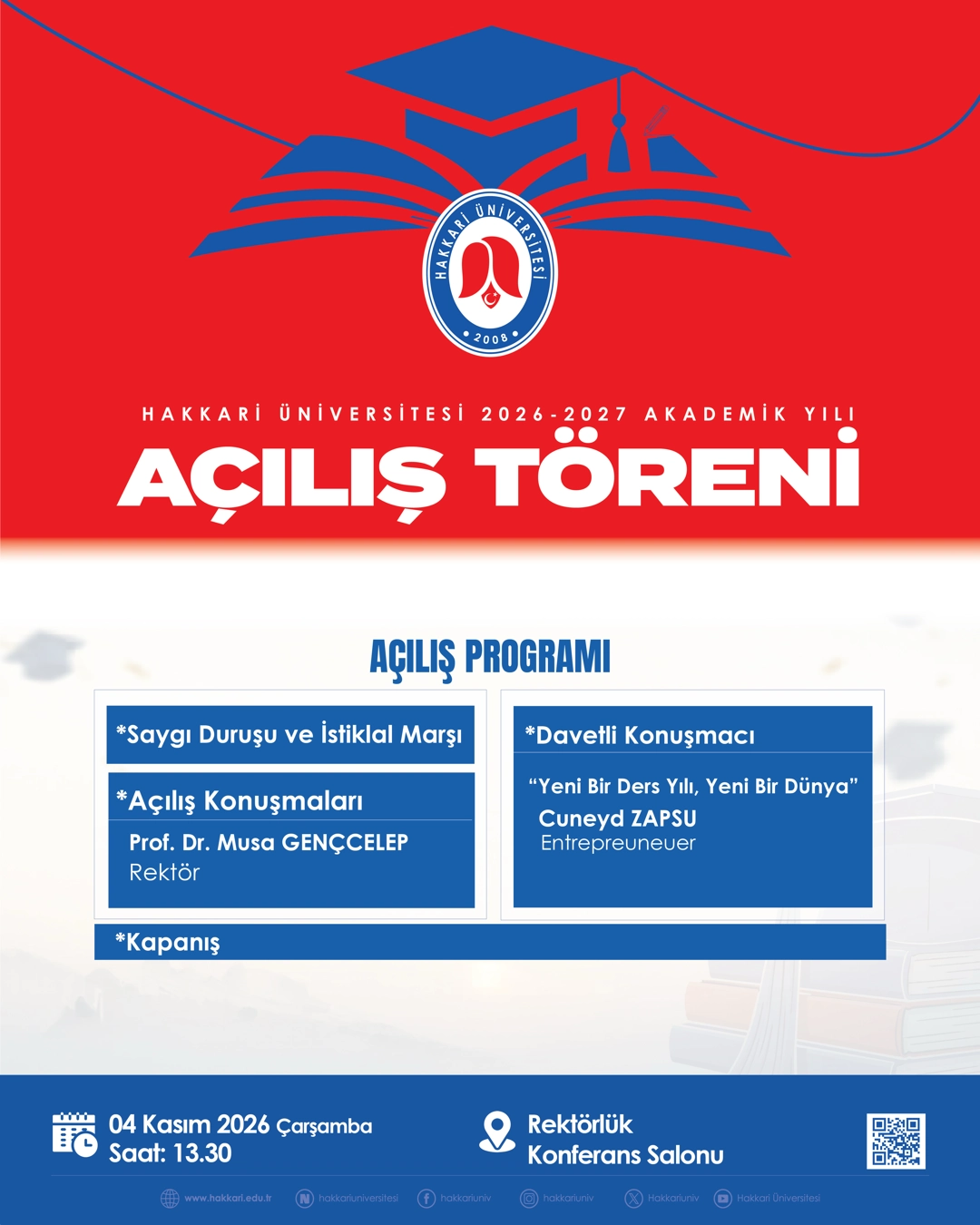 2026-2027 Akademik Yılı Açılış Töreni etkinlik afişi