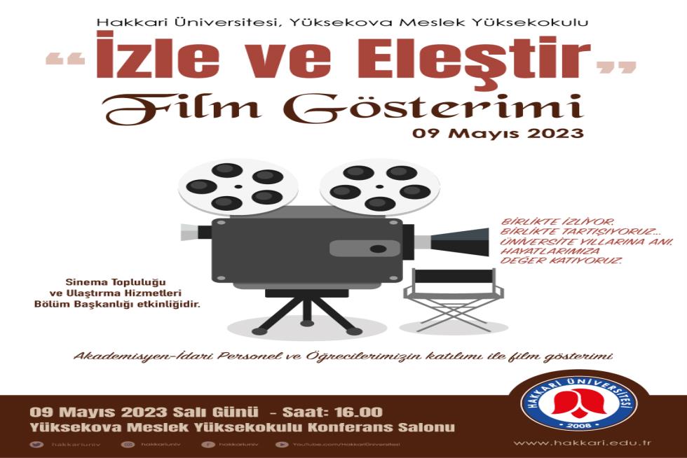 İzle ve Eleştir - Film Gösterimi etkinlik afişi