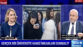 Rektörümüz Tvnet’te Yayınlanan Tercih Rehberi Programına Konuk Oldu