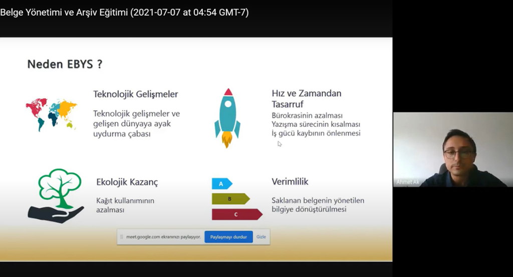 Üniversitemiz Personellerine Belge Yönetimi ve Arşiv Eğitimi Verildi