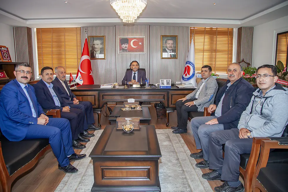 Hakkâri İlim Yayma Cemiyeti Heyetinden Rektörümüze Hayırlı Olsun Ziyareti
